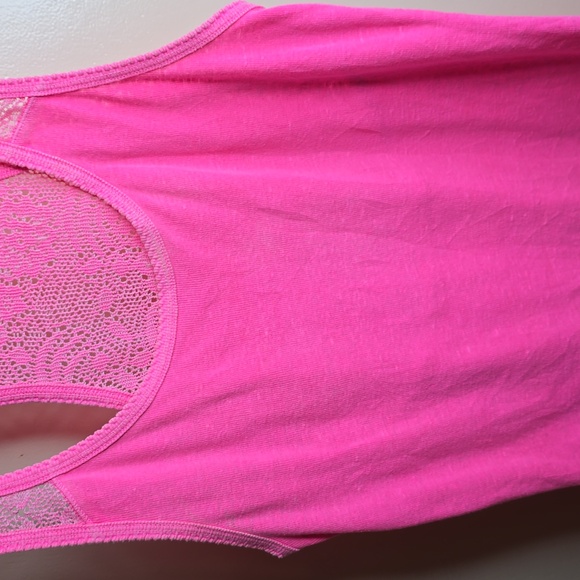 Abercrombie & Fitch Florescent Pink With Lace Size M - Picture 5 of 12
